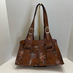 Patricia Nash Beuxvellas Satchel – Elegant Garden Floral and Vintage Map Print